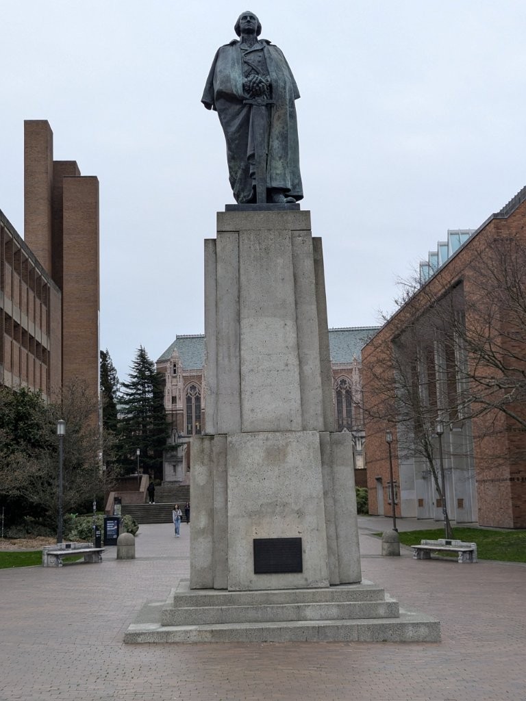 George Washington statue in Seattle at the University of Washington