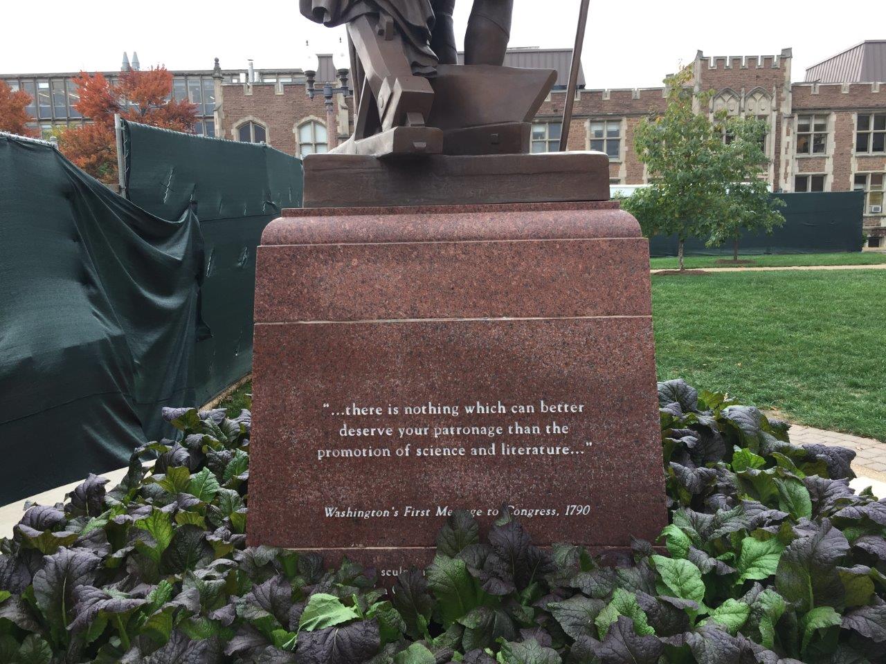 George Washington statue at Washington University in St. Louis