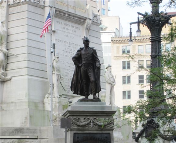 William Henry Harrison statue in Indianapolis 