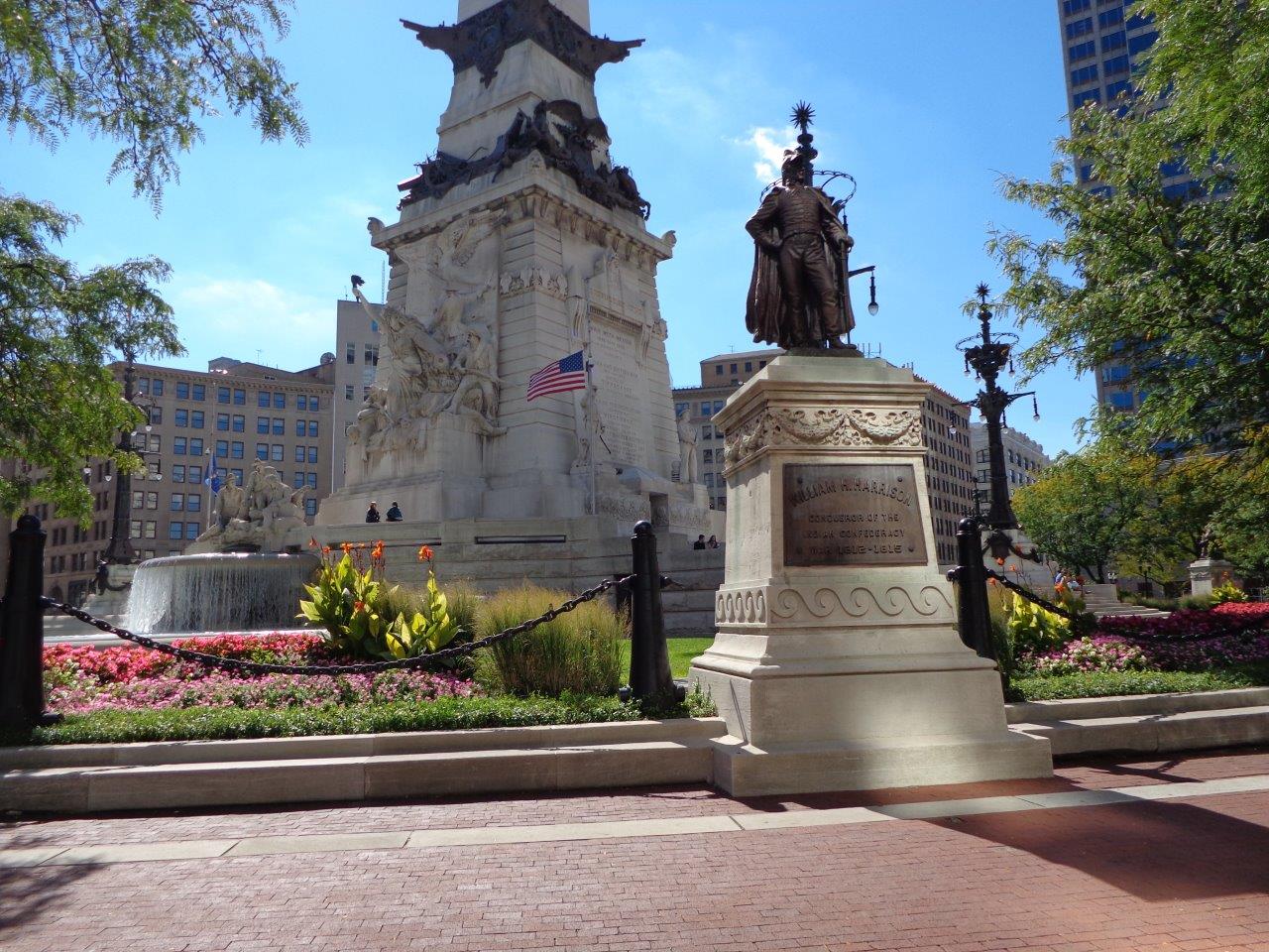 William Henry Harrison statue in Indianapolis 