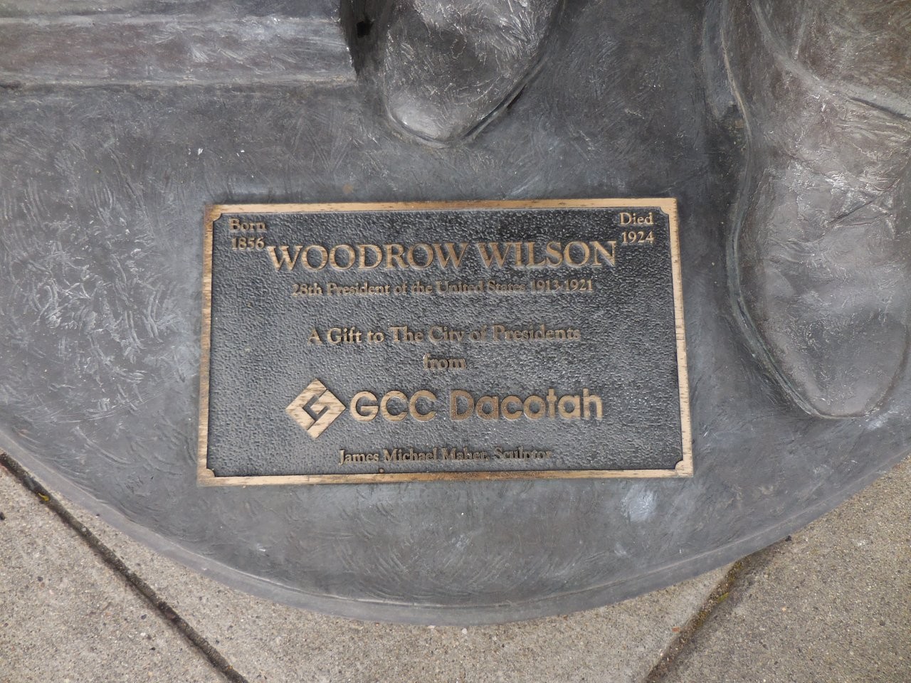 Woodrow Wilson statue in Rapid City, South Dakota